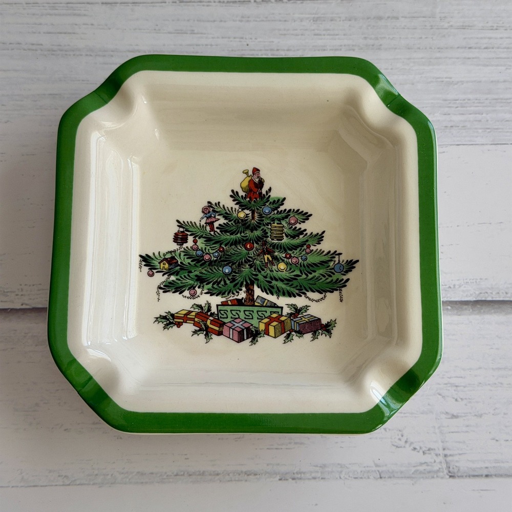 Spode Christmas Tree Ash Tray Ashtray Trinket Dish S33234K Made in England EUC